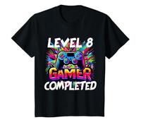 Geburtstagstag Mädchen 8 Jahre Alt Gamer Zocker Level Game T-Shirt