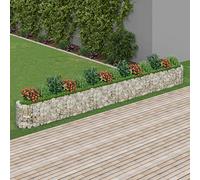 Gecheer Arriate de gabions, mur de gabions, panier mural gabions, jardinière, gabions en pierre décoratifs pour jardinage, aménagement paysager, fer galvanisé 540 x 50 x 50 cm