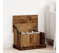 Gecheer Boîtes de Rangement Vieux Bois 30x50x28 cm Bois d'ingénierie, Boîte de Rangement Organiseur avec Compartiments pour Chambre, Salon, Salle de Bain, sous Lit, Garde-Robe