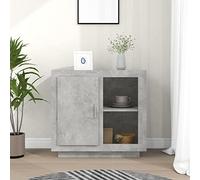 Gecheer Buffet, armoire de sol, buffet auxiliaire, vitrines, pour salon, cuisine, chambre, gris béton, 80 x 40 x 75 cm