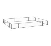 Gecheer Cage, clôtures, pour gans, chenil, extérieur, grand en acier, noir, 600 x 500 x 70 cm, cage pour chiens d'extérieur, en acier, cage pour chiens de grande taille, clôtures pour chiens, clôture
