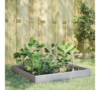 Gecheer Carré Potager Surélevé en Acier Galvanisé 100x100x26cm - Grand Espace, Fond Ouvert, Assemblage Facile
