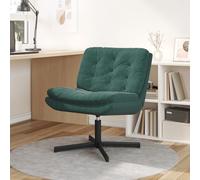 Gecheer Chaise Cuisine,chaises Salle Manger Fauteuil Relaxant pivotant Vert foncé 63 x 75 x 76 cm Velours