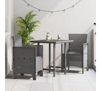 Gecheer Chaises de jardin 2 pièces gris clair poly rotin