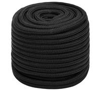 Gecheer Corde de Bateau Noir Complet 16 mm 50 m Polypropylène, Multifonctionnel Corde en Polypropylène pour Gréement ou comme et Amarre
