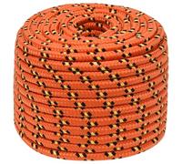 Gecheer Corde de Bateau Orange 12 mm 50 m Polypropylène, Multifonctionnel Corde en Polypropylène pour Gréement ou comme et Amarre