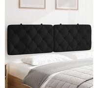 Gecheer Coussin de tête de lit noir 160 cm en velours, tête de lit, lit simple, lit double, lit simple, épaule, lit