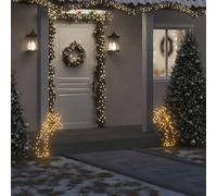 Gecheer Décoration lumineuse de Noël en forme de météore avec 80 LED blanc chaud, 8 modes d'éclairage, étanchéité IP44, piquets de terre inclus, connexion USB, utilisation intérieure et extérieure, dé