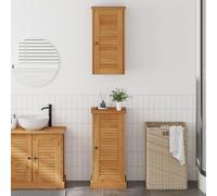 Gecheer Ensemble de meubles de salle de bain avec étagère 2 pièces marron et miel marron