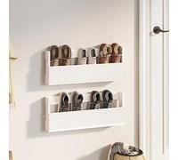 Gecheer Étagères à Chaussures murales en Bois de pin Massif, Grand Espace de Rangement, Design Mural, Dimensions 59 x 9 x 23 cm