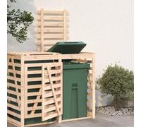 Gecheer Extension d'abri pour Poubelle sur roulettes Bois Massif pin, Abri Range Poubelle Cache Conteneur Déchets, Abri pour Poubelle pour Jardin, Pelouse, Terrasse, Extérieur