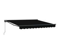 Gecheer Housses pour mobilier de Jardin，Housse Salon de Jardin Auvent Rétractable Noir 300x250 cm Polyester