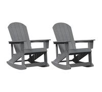Gecheer Housses pour mobilier de Jardin,Housse Salon de Jardin Chaises Berçantes Adirondack 2 pcs Gris Clair 73,5 x 92 x 90 cm
