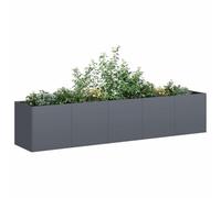 Gecheer Jardinière en acier laminé à froid anthracite 200 x 40 x 40 cm, Jardinière extérieure pour jardin, balcon ou patio