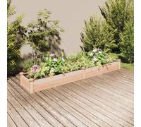 Gecheer Jardinières d'extérieur avec doublure en bois massif sapin 240 x 45 x 25 cm, potager urbain extérieur, cadre pour potager, légumes, fruits et fleurs