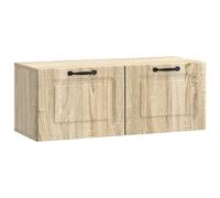 Gecheer Meuble TV Design Chêne Sonoma - Gain de Place & Polyvalent - Conçu pour Une Expérience Audiovisuelle Optimale