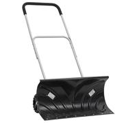 Gecheer Pelle à neige avec manche extensible en acier noir 66 cm