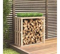 Gecheer Porte-bûches d’extérieur 108x52x106 cm Bois Massif de pin, Range-Bûches Grande Capacité Rangement pour Bûches Bois, Range Bois de Chauffage Porte-Bûches