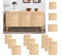 Gecheer Portes d'armoire persiennes en pin massif - Design élégant et durable - 4 pièces