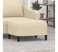 Gecheer Repose-pieds en tissu crème 70 x 55 x 41 cm
