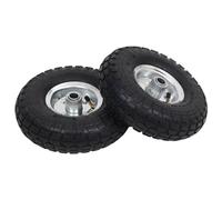 Gecheer Roue de Diable Lot de 2 Caoutchouc 4.10/3.50-4 diam 260 x 83 mm, Roues Gonflables Diable pour Chariots, Brouettes