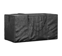Gecheer Sacoche de Rangement pour Coussins de Jardin - Polyéthylène - 150x75x75 cm - Noir - Résistant à l'Eau et aux UV