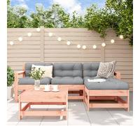Gecheer Salon de Jardin 5 pcs Bois Massif Douglas, Mobilier de Extérieur, Ensemble de Meubles pour Balcon Terrasse Type E