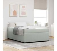 Gecheer sommier,lit escamotable Cadre de lit avec Matelas Autre Gris Clair 160 x 200 cm Velours