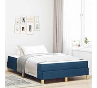 Gecheer sommier,lit escamotable Lit à Ressorts Bleu, Marron 120 x 200 cm Tissu, Bois Engineered