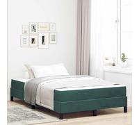 Gecheer sommier,lit escamotable Lit boxspring avec Matelas Vert foncé 120 x 190 cm Velours