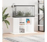 Gecheer Support pour Aquarium Blanc 100x40x60 cm Bois d'ingénierie, Table d'aquarium avec 4 Compartiments, Meuble de Base Support d'aquarium pour Réservoir de Poisson