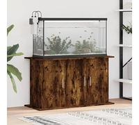 Gecheer Support pour Aquarium chêne fumé 101x41x58 cm Bois d'ingénierie, Table d'aquarium avec Compartiments avec 3 Portes, Meuble de Base Support d'aquarium pour Réservoir de Poisson