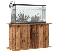 Gecheer Support pour Aquarium Vieux Bois 101x41x58 cm Bois d'ingénierie, Table d'aquarium avec Compartiments avec 3 Portes, Meuble de Base Support d'aquarium pour Réservoir de Poisson