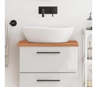 Gecheer Table de salle de bain en bois massif de hêtre 60 x 40 x 2,5 cm, plateau de meuble armoire coiffeuse, surface de table, bureau, étagère pour maison, TY-2