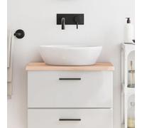Gecheer Table de salle de bain en bois massif non traité 60 x 40 x 2 cm, plateau de meuble armoire coiffeuse, surface de table bureau, étagère pour maison, TY-2