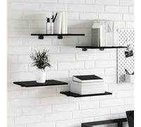 Gecheer Tablettes d'étagère, 4 pièces en chêne noir, 40 x 30 x 1,5 cm, fabriquées en bois