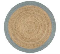 Gecheer Tapis Jute Bicolore Tressé 240cm - Design Pastoral, Naturel & Polyvalent Modèle LYK1107ZJ-343610FR