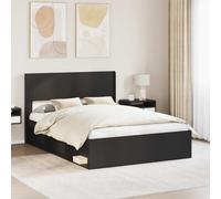 Gecheer Tête de lit à Lattes Verticales, Panneau de tête en Bois d'ingénierie Noir 126,5x7x100 cm pour lit, Design Moderne et Montage Facile, idéal pour Chambre à Coucher