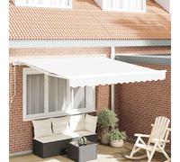 Gecheer Toldo Retráctil Manual Blanco 350 x 250 cm