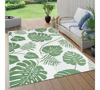 Gecheer Zjxsneh Tapis d'extérieur en polypropylène pour intérieur, extérieur, balcon, terrasse, jardin, patio, plage, différentes couleurs et tailles, vert 120 x 180 cm