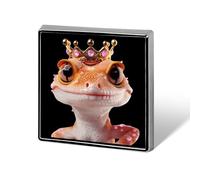 Gecko avec couronne carré épingle à cravate boutons broche badge vêtements chapeau accessoires pour hommes femmes
