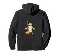 Gecko de plongée avec Tuba Amusant avec Motif Animal Mignon Sweat à Capuche