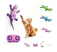 Gecko d'escalade télécommandé pour chats, jouet électronique interactif, design de simulation de mouvement amusant, stimule l'instinct de chasse des animaux, fournit un divertissement durable pour