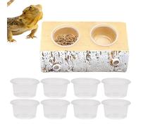Gecko Feeding Ledge - Magnetic Reptile Feeding Ledge | Effortless Terrarium Bowls & Reptile Feeders For Lizards, Snakes, Bearded Dragons, Frogs, Centipedes & Small Animals | Pet Accessories