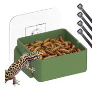 Gecko Food Dish 2.6cm, Wall Mount Water Bowl, with Lightweight Quality Build Design 2.36 X 2.36 X 1.02 in Unit, Easy Install Gear, Reptile Feeding Bowl, for Gecko Lizard Frog Chameleon Uses