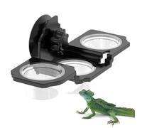 Gecko Gamelle à ventouse pour reptiles Taille 12 x 8 x 5 cm Organiseur de terrarium compact routine quotidienne pour lézard, serpent, tortue, dragon barbu, araignée