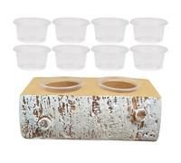 Gecko - Gamelle amovible en résine - Distributeur de nourriture pour reptiles tels que gecko couronne - Pour animaux de compagnie, crabes, tortues, araignées, dragons barbus et grenouilles