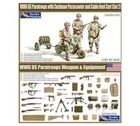Gecko Models - WWII Us Paratroops with Cushman Parascooter and Cable