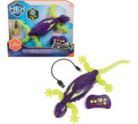 HEX BOTS - Gecko Radiocommandé Phosphorescent Qui Rampe sur Le Sol Et Les Murs - Lézard Télécommandé avec Yeux Lumineux - Pilotage Facile - Câble USB Inclus - Jouet Enfant 4 Ans et +