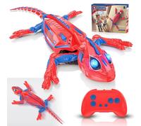 Gecko Radiocommandé, Lézard Télécommandé Qui Rampe au Le Mur et Le Sol avec Yeux Lumineux, Rechargeable Caméléon Robot Spider Jouet Enfant 4 5 6 7 8 9 Ans Cadeau Noël Anniversaire pour Garçon Fille